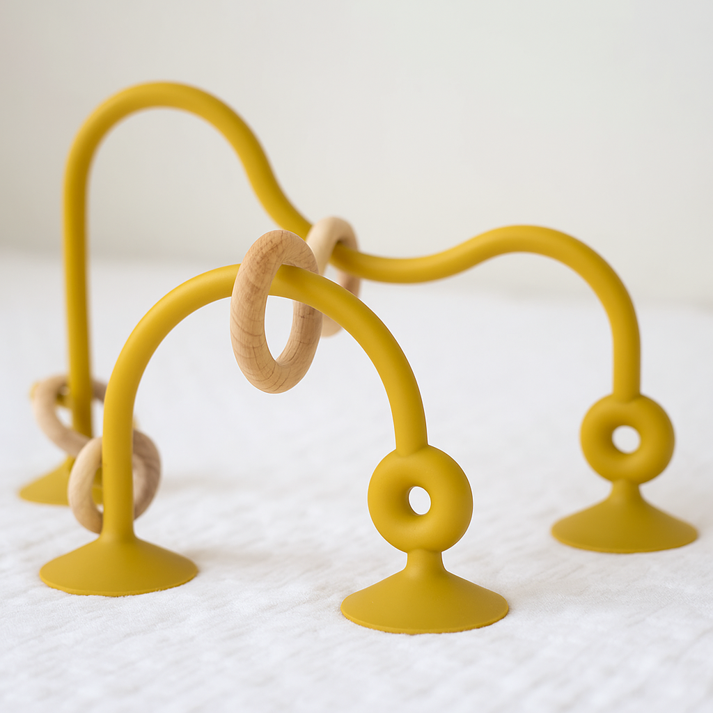 Fesselndes und beruhigendes Saugringspielzeug für Babys