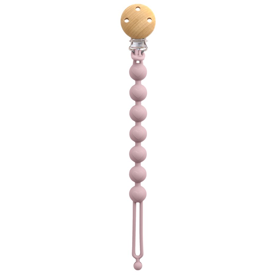 Personalized Pacifier Clip – Silicone & Wood
