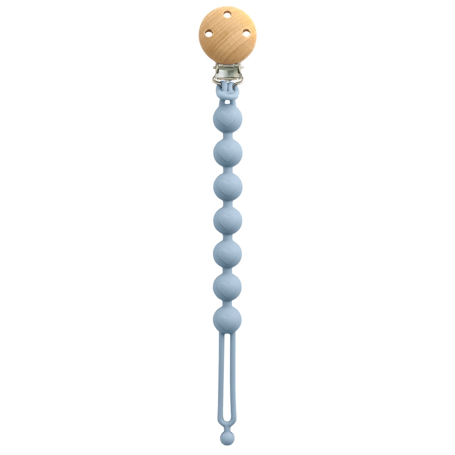 Personalized Pacifier Clip – Silicone & Wood