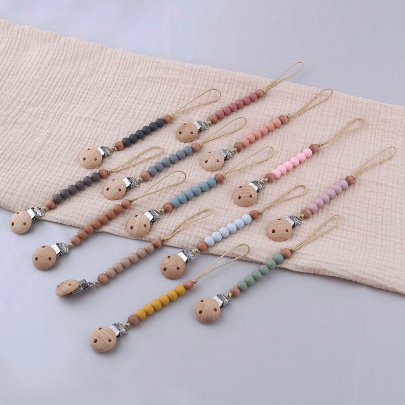 Personalisierte Baby-Schnullerklammern aus Silikon