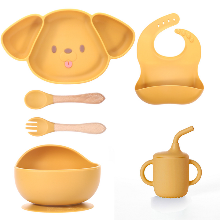 Baby Feeding Set Puppy - 6 Pieces