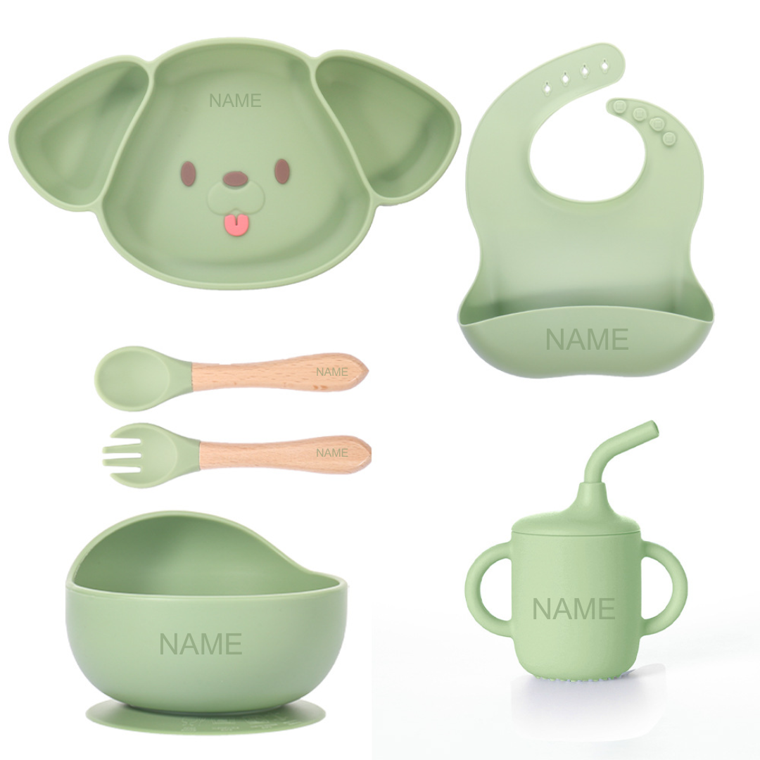 Baby Feeding Set Puppy - 6 Pieces