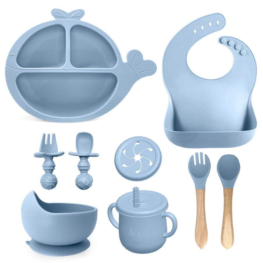 Baby Feeding Set Fish - 9 Pieces