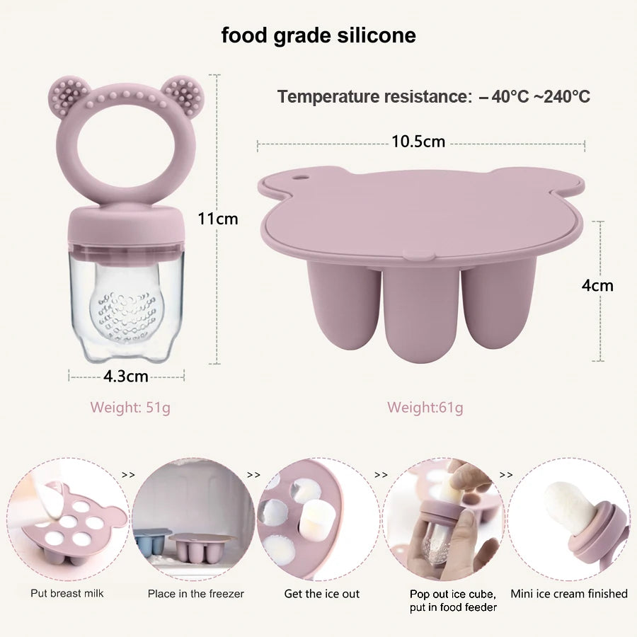 Baby Feeder & Breastmilk Freezer Trays Set