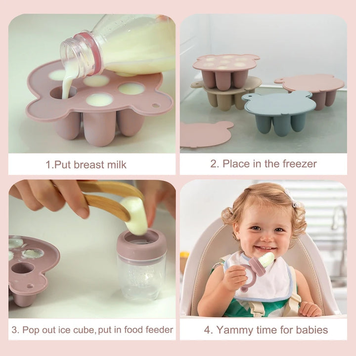 Baby Feeder & Breastmilk Freezer Trays Set