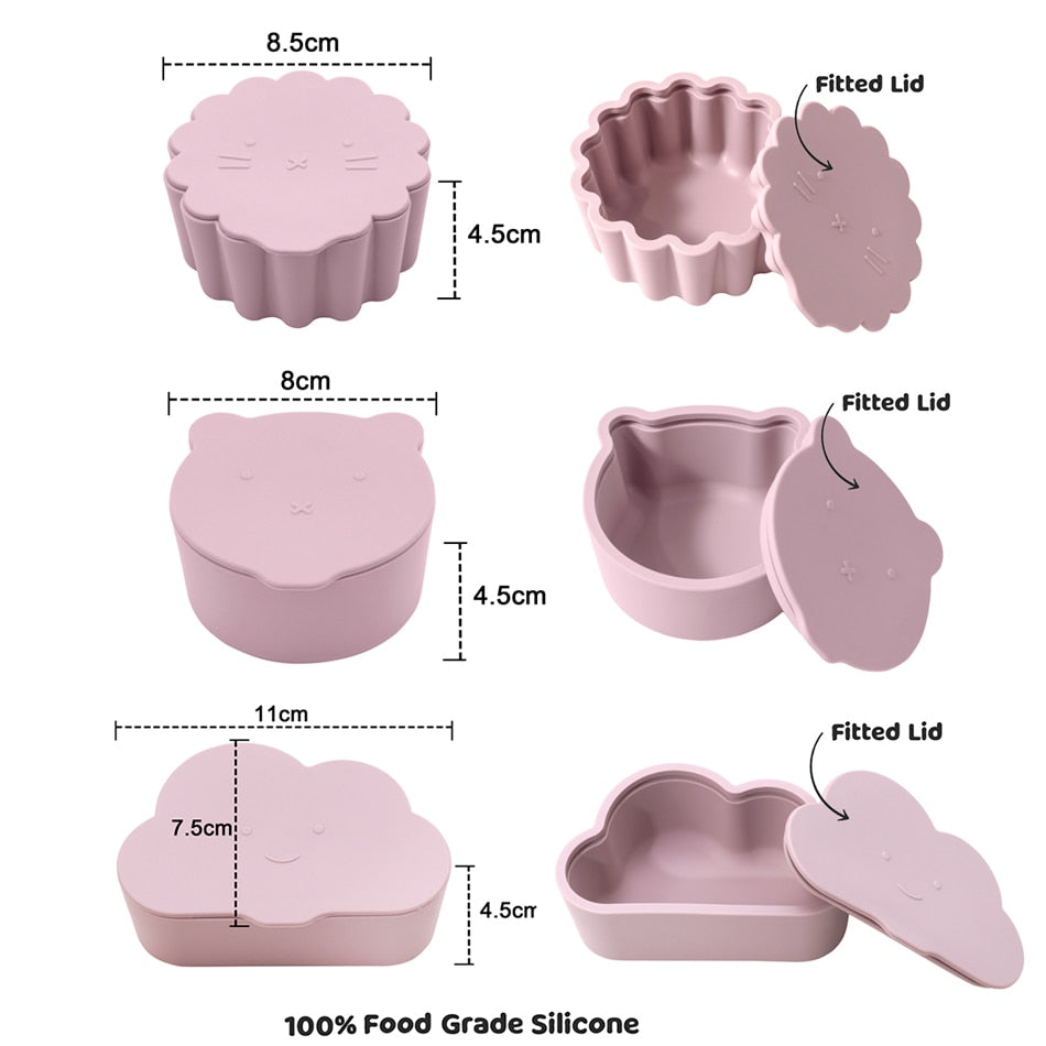 Neue Silikon Snack-Box Für Baby Tragbare Baby Lebensmittel Lagerung Container BPA FREI Schüssel kinder Geschirr Baby Zubehör