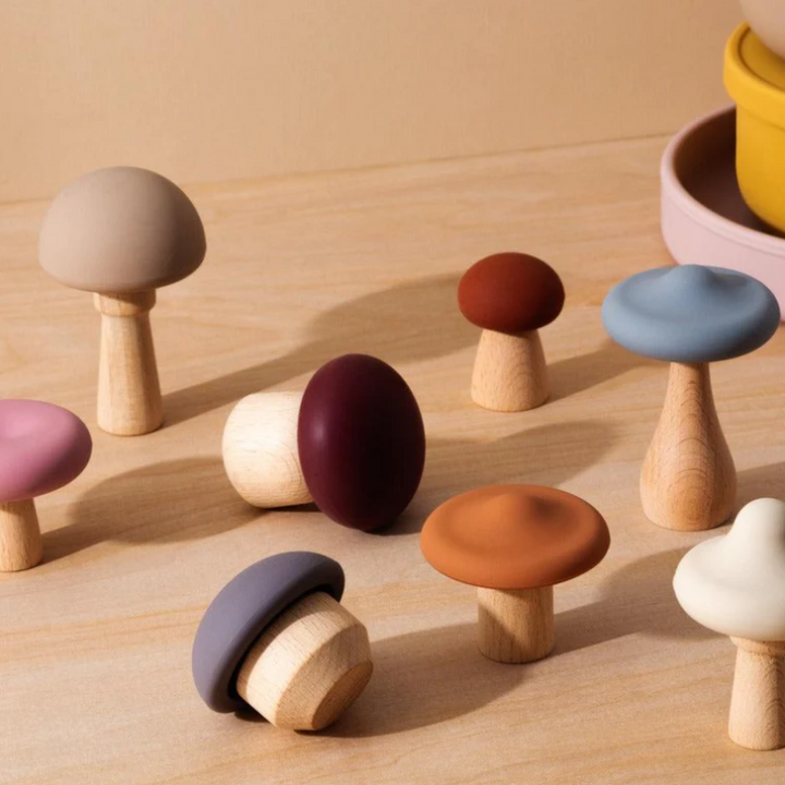 Set of 12 Silicone Cute Mushrooms