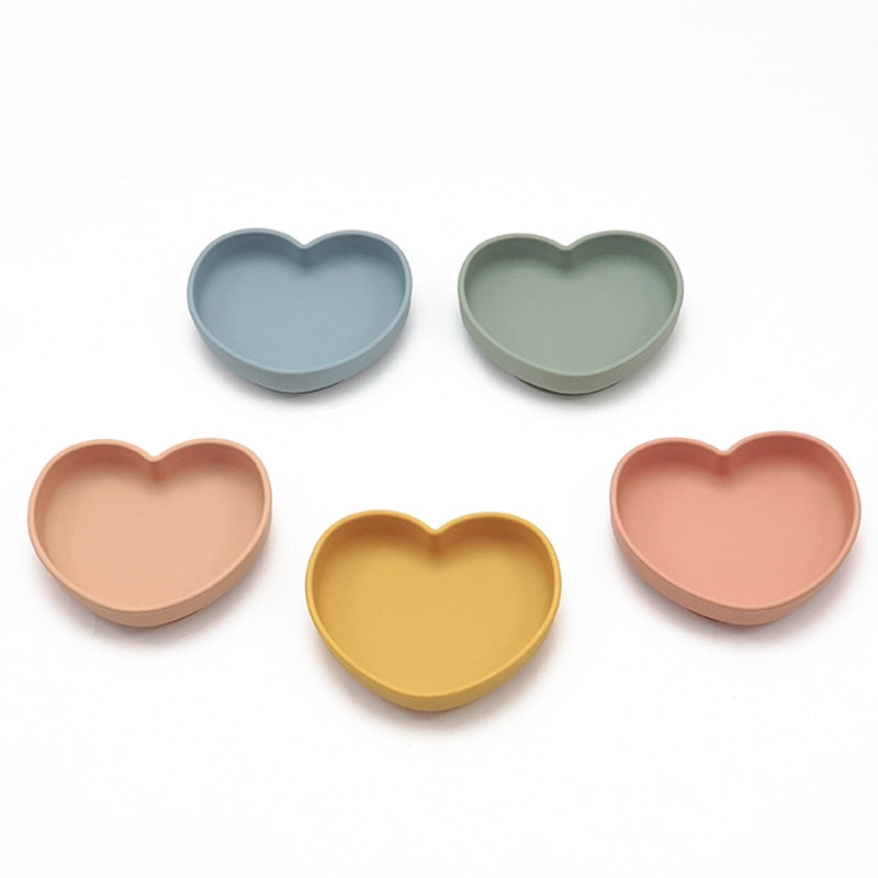 Silicone Suction Plate Heart