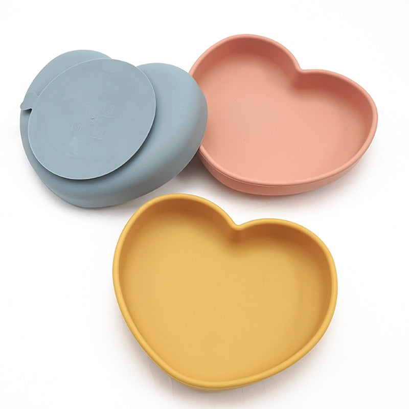 Silicone Suction Plate Heart