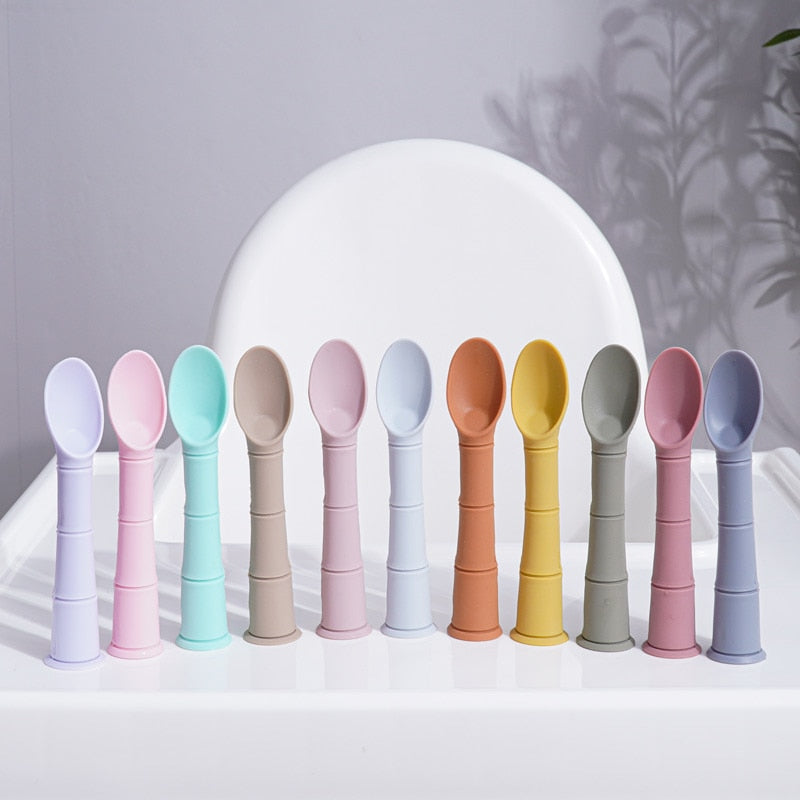 Silicone Feeding Spoon with Suction