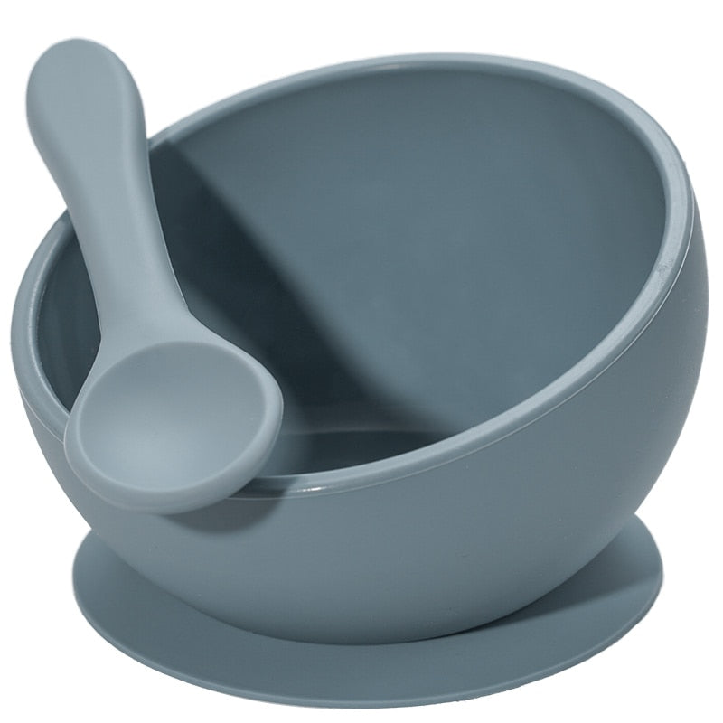 Silcione Bowl + Spoon Set