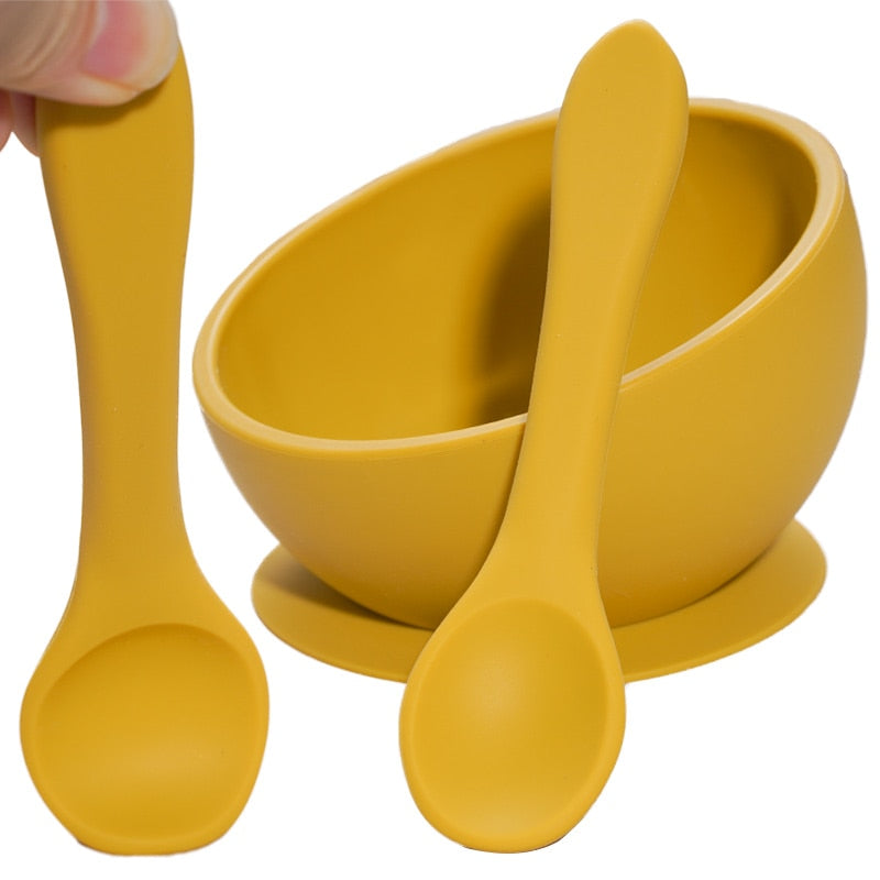 Silcione Bowl + Spoon Set