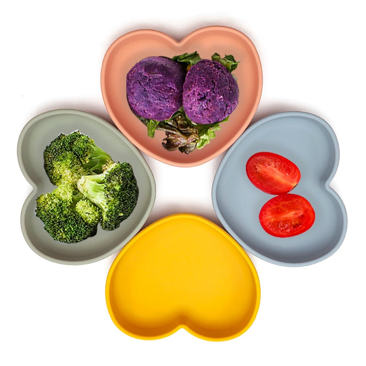 Silicone Suction Plate Heart