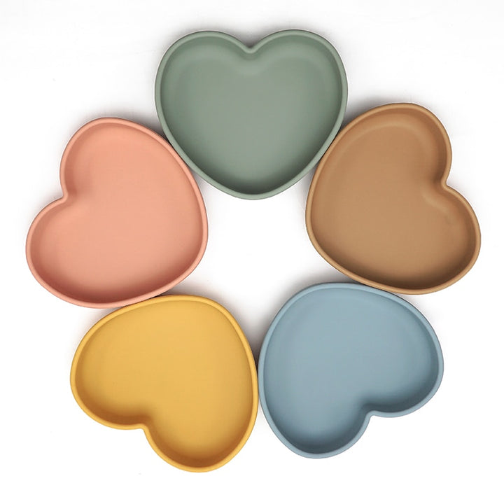 Silicone Suction Plate Heart